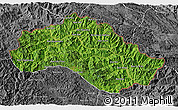 Satellite 3D Map of Xiengkho, desaturated