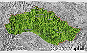 Satellite 3D Map of Xiengkho, lighten, desaturated