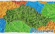 Satellite 3D Map of Xiengkho, political outside