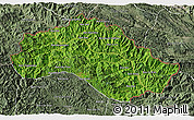 Satellite 3D Map of Xiengkho, semi-desaturated