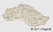Shaded Relief 3D Map of Xiengkho, cropped outside