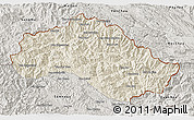 Shaded Relief 3D Map of Xiengkho, semi-desaturated