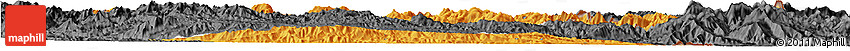 Political Horizon Map of Xiengkho, darken, desaturated
