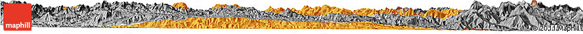 Political Horizon Map of Xiengkho, desaturated