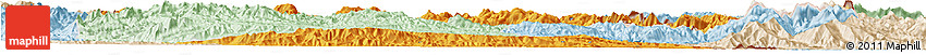 Political Horizon Map of Xiengkho, lighten
