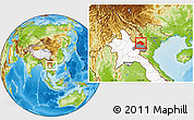 Physical Location Map of Xiengkho, highlighted country, highlighted parent region