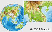 Physical Location Map of Xiengkho, highlighted parent region, within the entire country