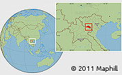 Savanna Style Location Map of Xiengkho