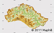 Physical Map of Xiengkho, cropped outside