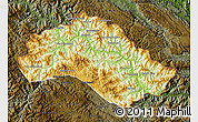 Physical Map of Xiengkho, darken