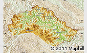 Physical Map of Xiengkho, lighten