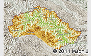 Physical Map of Xiengkho, lighten, semi-desaturated