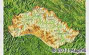 Physical Map of Xiengkho, satellite outside
