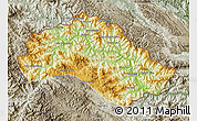 Physical Map of Xiengkho, semi-desaturated