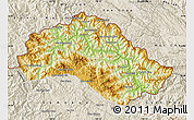 Physical Map of Xiengkho, shaded relief outside