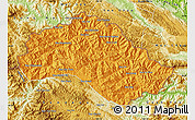 Political Map of Xiengkho, physical outside