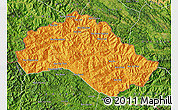 Political Map of Xiengkho, satellite outside