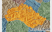 Political Map of Xiengkho, semi-desaturated