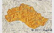 Political Map of Xiengkho, shaded relief outside