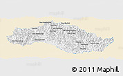 Classic Style Panoramic Map of Xiengkho, single color outside