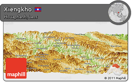 Physical Panoramic Map of Xiengkho