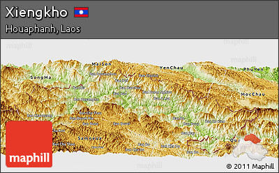Physical Panoramic Map of Xiengkho