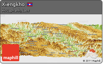 Physical Panoramic Map of Xiengkho