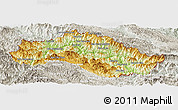Physical Panoramic Map of Xiengkho, lighten, semi-desaturated