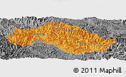 Political Panoramic Map of Xiengkho, desaturated