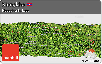 Satellite Panoramic Map of Xiengkho