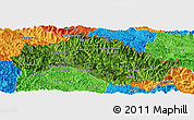 Satellite Panoramic Map of Xiengkho, political outside