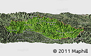 Satellite Panoramic Map of Xiengkho, semi-desaturated