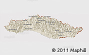 Shaded Relief Panoramic Map of Xiengkho, cropped outside
