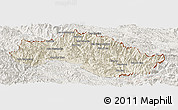 Shaded Relief Panoramic Map of Xiengkho, lighten