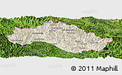 Shaded Relief Panoramic Map of Xiengkho, satellite outside