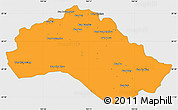 Political Simple Map of Xiengkho, single color outside