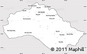 Silver Style Simple Map of Xiengkho, cropped outside