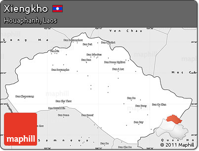 Silver Style Simple Map of Xiengkho