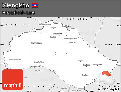 Silver Style Simple Map of Xiengkho