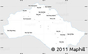 Silver Style Simple Map of Xiengkho, single color outside