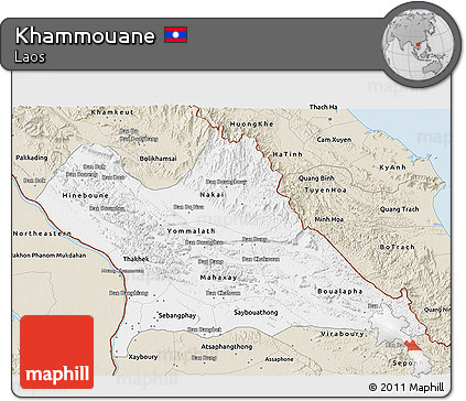 Classic Style 3D Map of Khammouane