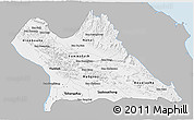 Gray 3D Map of Khammouane, single color outside