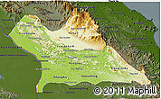 Physical 3D Map of Khammouane, darken