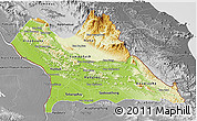 Physical 3D Map of Khammouane, desaturated
