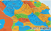 Political 3D Map of Khammouane