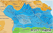 Political Shades 3D Map of Khammouane