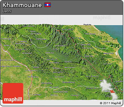 Satellite 3D Map of Khammouane