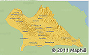 Savanna Style 3D Map of Khammouane, single color outside