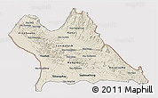 Shaded Relief 3D Map of Khammouane, cropped outside