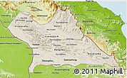 Shaded Relief 3D Map of Khammouane, physical outside